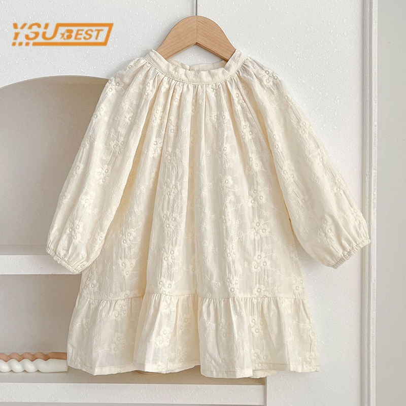 Baby Clothing Embroidery - Spring Kids Baby Girls Long Sleeve