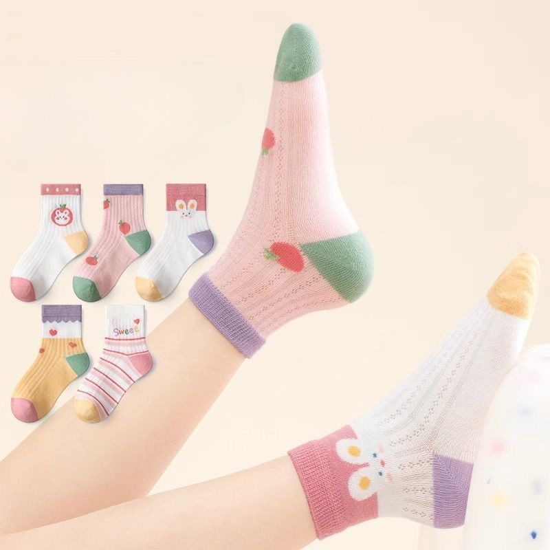 Baby Clothing In Summer - Kids Socks 5 Pairs/Lot Spring Summer