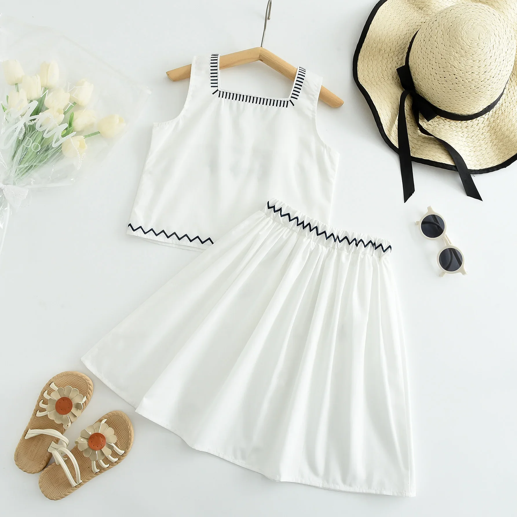 Kids Clothing Sets Floral Embr - Baby Clothing In Summer ulasan dan harga