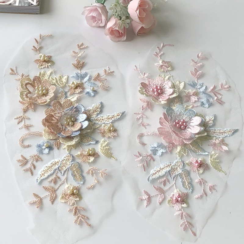 1Pcs Lace Patch Mesh Net Embro - Baby Clothing Embroidery ulasan dan harga