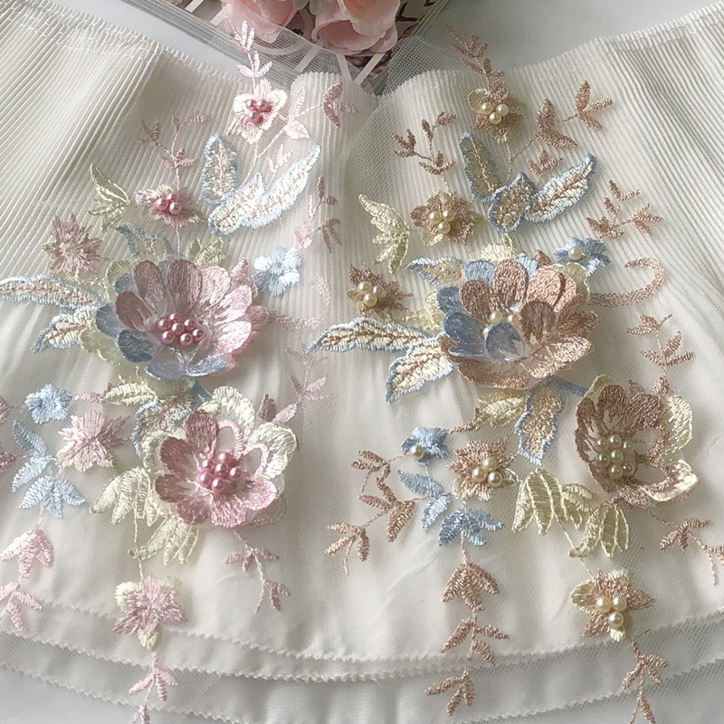 1Pcs Lace Patch Mesh Net Embro - Baby Clothing Embroidery ulasan dan harga