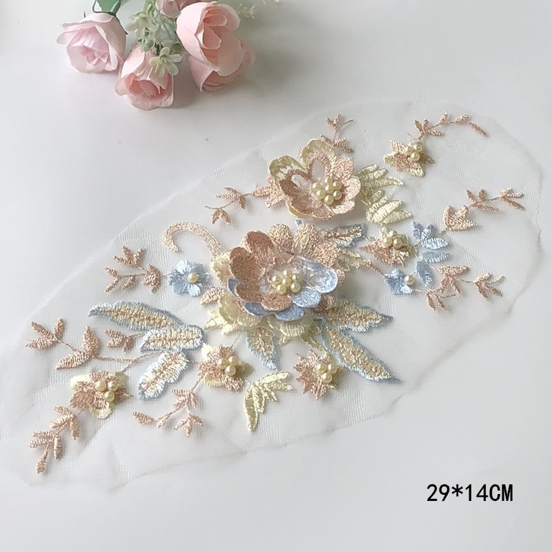 1Pcs Lace Patch Mesh Net Embro - Baby Clothing Embroidery ulasan dan harga
