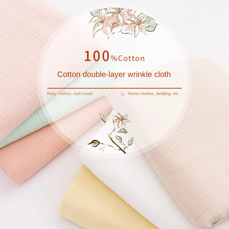 100% Cotton Double-layer Wrink - Baby Clothing Organic ulasan dan harga