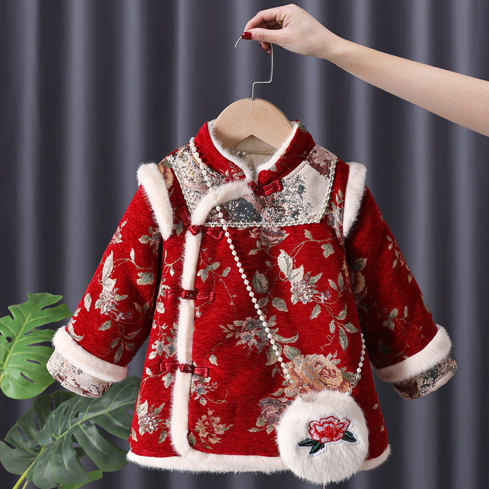 Winter Baby Girls Hanfu Kids P - Baby Clothing Embroidery ulasan dan harga