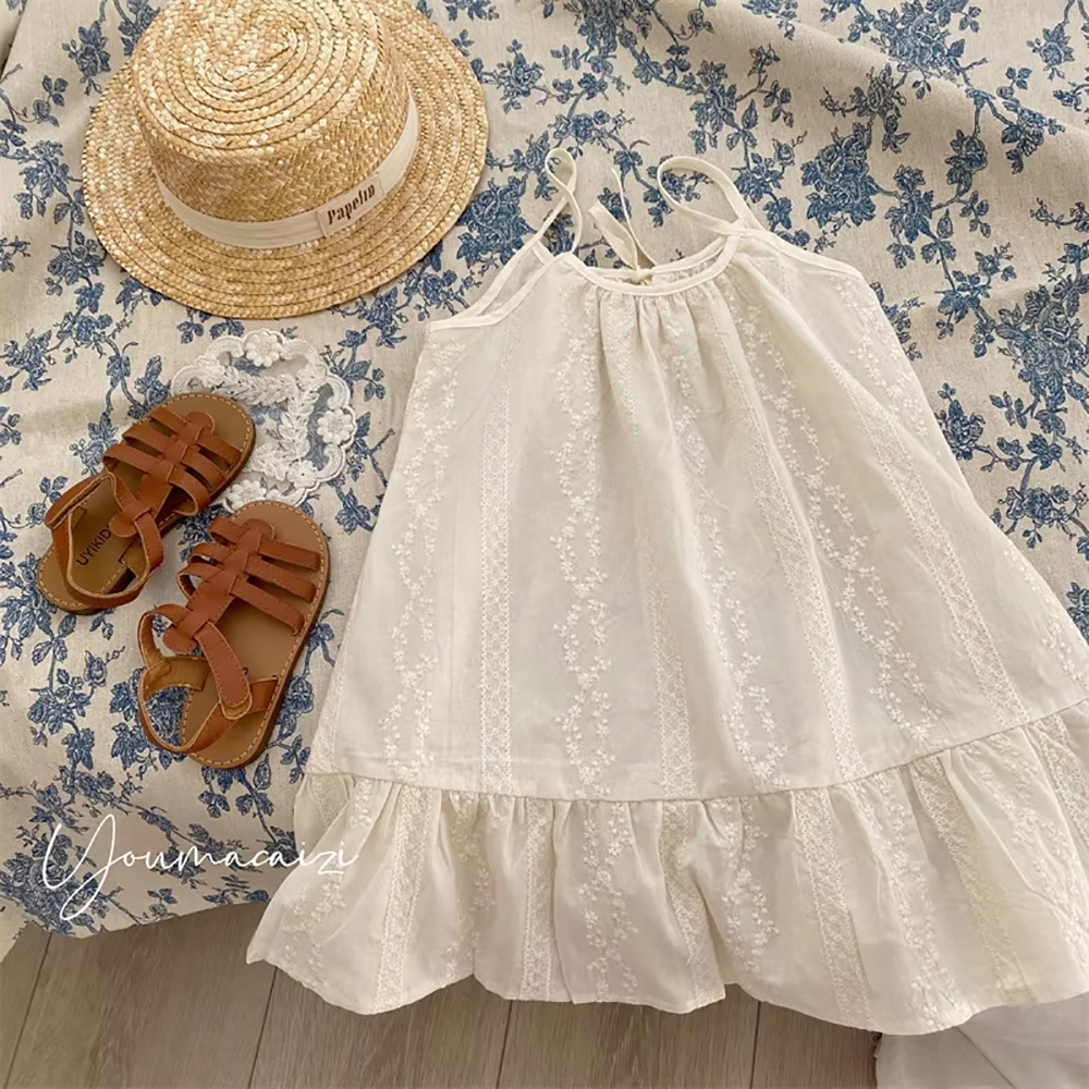 2026 Summer Baby Girls Beige E - Baby Clothing Embroidery ulasan dan harga