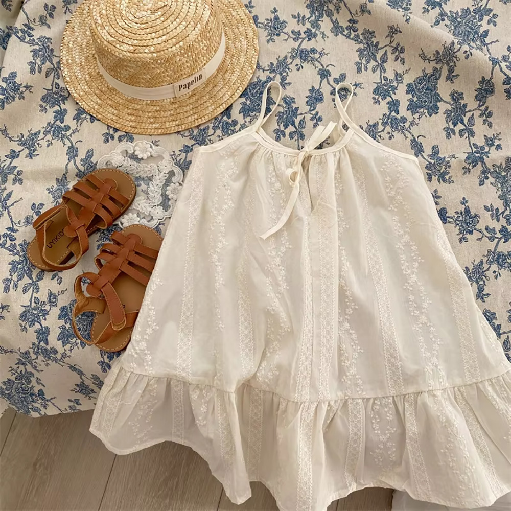 2026 Summer Baby Girls Beige E - Baby Clothing Embroidery ulasan dan harga