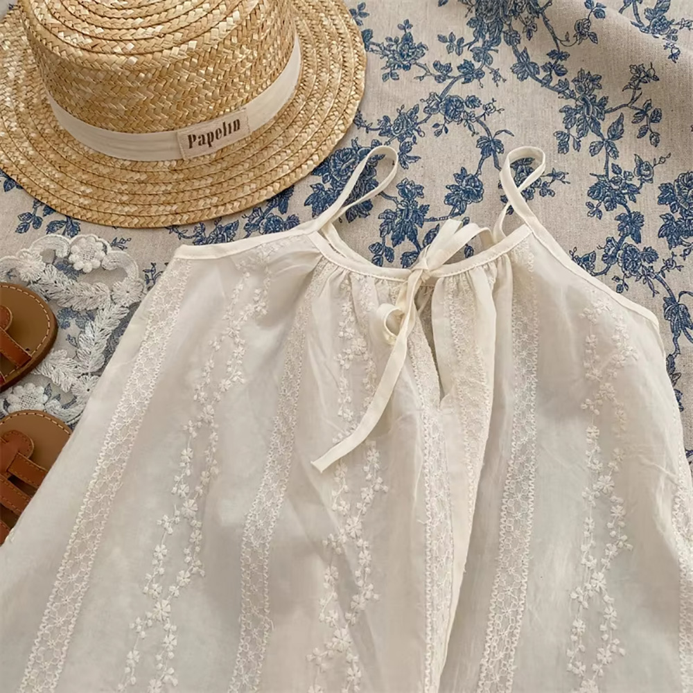 2026 Summer Baby Girls Beige E - Baby Clothing Embroidery ulasan dan harga