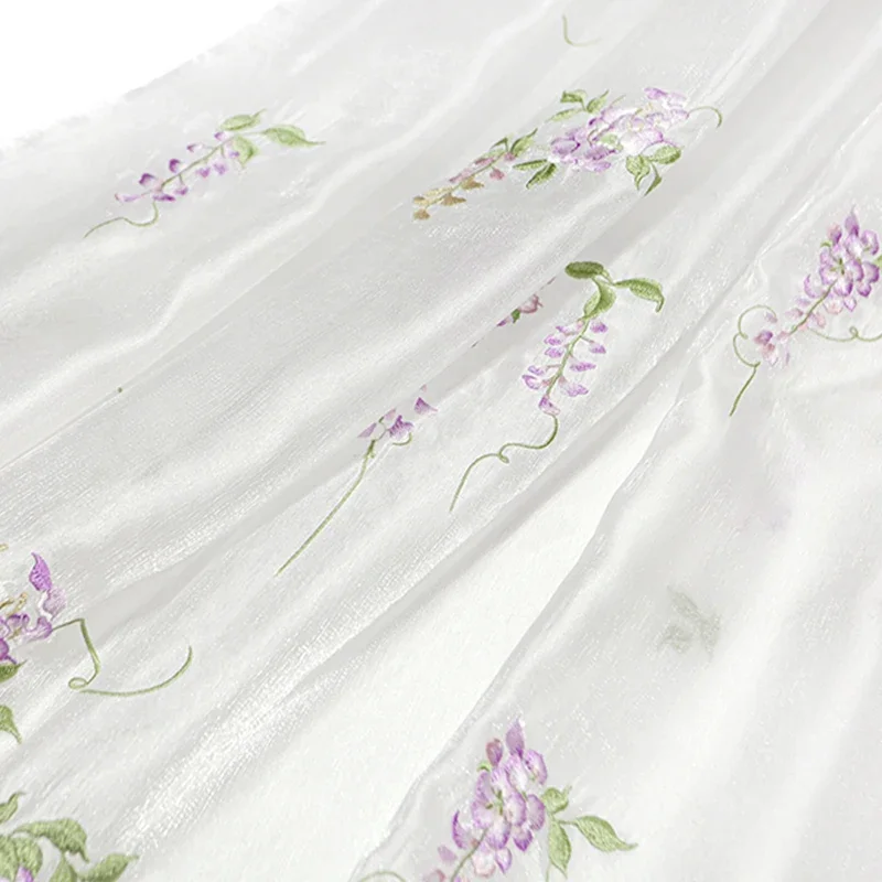 Wisteria Embroidery Fabric DIY - Baby Clothing In Summer ulasan dan harga