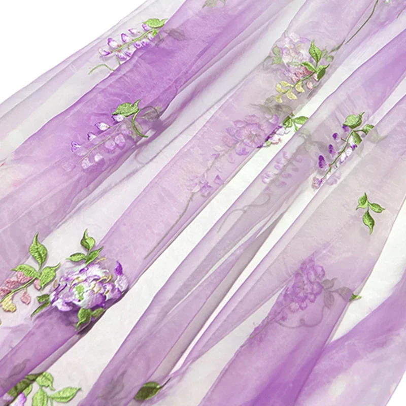 Wisteria Embroidery Fabric DIY - Baby Clothing In Summer ulasan dan harga