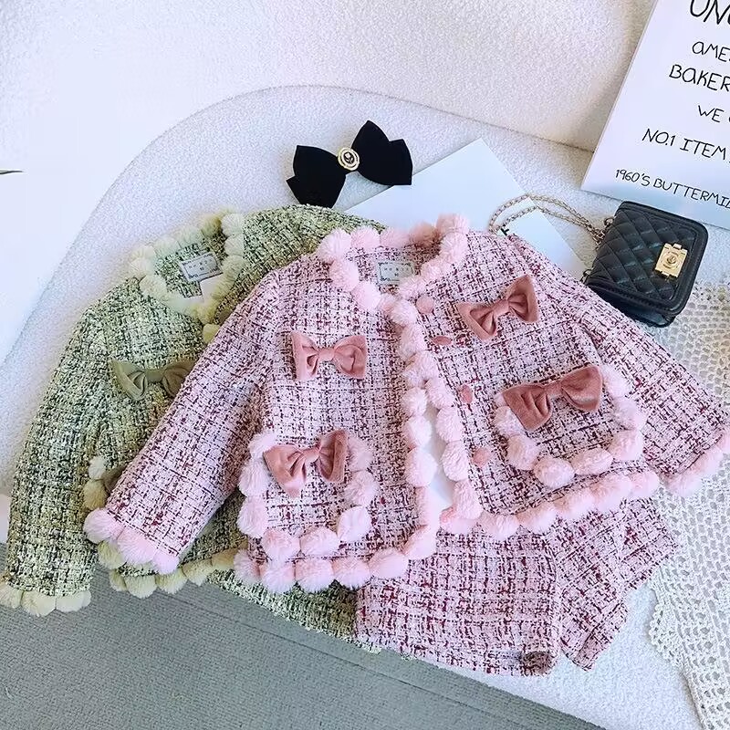 Adorable Pompom Design Baby Gi - Baby Clothing Designer ulasan dan harga